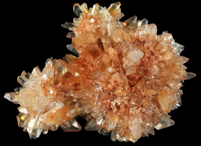 Orange Creedite Crystal Cluster - Durango, Mexico #99174